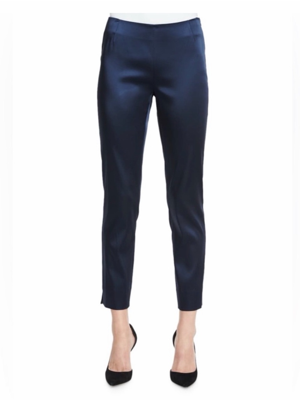 Lafayette 148 New York satin navy blue women’s pants size 6 US